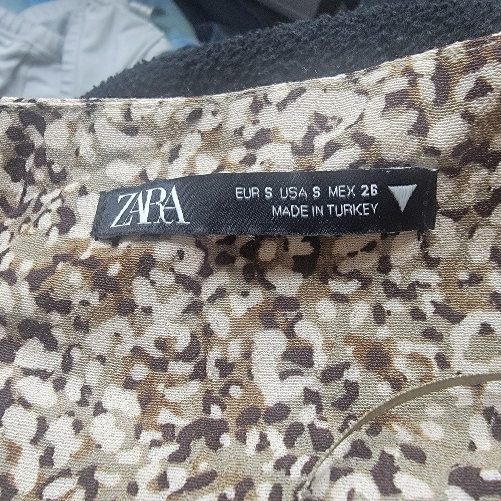 Zara Button Front Animal Print Mini Dress. Size S. - Picture 11 of 11